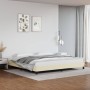 Cream synthetic leather bed frame 200x200 cm by vidaXL, Beds and slatted bases - Ref: Foro24-346924, Price: 93,21 €, Discount: %