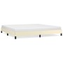 Cream synthetic leather bed frame 200x200 cm by vidaXL, Beds and slatted bases - Ref: Foro24-346924, Price: 93,21 €, Discount: %