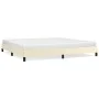 Cream synthetic leather bed frame 200x200 cm by vidaXL, Beds and slatted bases - Ref: Foro24-346924, Price: 105,22 €, Discoun...
