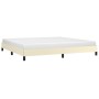 Cream synthetic leather bed frame 200x200 cm by vidaXL, Beds and slatted bases - Ref: Foro24-346924, Price: 93,21 €, Discount: %