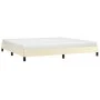 Cream synthetic leather bed frame 200x200 cm by vidaXL, Beds and slatted bases - Ref: Foro24-346924, Price: 105,22 €, Discoun...