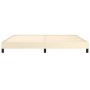 Cream synthetic leather bed frame 200x200 cm by vidaXL, Beds and slatted bases - Ref: Foro24-346924, Price: 93,21 €, Discount: %