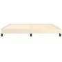 Cream synthetic leather bed frame 200x200 cm by vidaXL, Beds and slatted bases - Ref: Foro24-346924, Price: 105,22 €, Discoun...