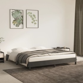 Dunkelgrauer Samtbettrahmen 160x200 cm von vidaXL, Betten und Lattenroste - Ref: Foro24-346983, Preis: 123,43 €, Rabatt: %