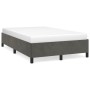 Estructura de cama de terciopelo gris oscuro 120x200 cm