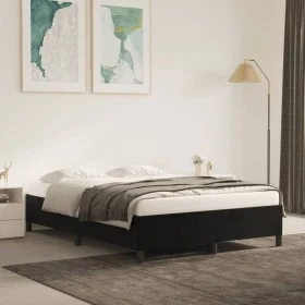Black velvet bed frame 140x190 cm by vidaXL, Beds and slatted bases - Ref: Foro24-347320, Price: 112,09 €, Discount: %