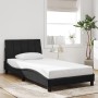Estructura de cama con luces LED terciopelo negro 100x200 cm