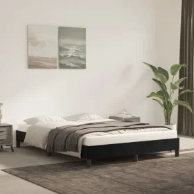 Bettgestell aus schwarzem Samt, 140 x 200 cm von vidaXL, Betten und Lattenroste - Ref: Foro24-346978, Preis: 99,50 €, Rabatt: %