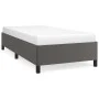 Gray synthetic leather bed frame 100x200 cm by vidaXL, Beds and slatted bases - Ref: Foro24-347237, Price: 93,04 €, Discount: %