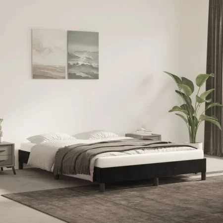 Black velvet bed frame 140x190 cm by vidaXL, Beds and slatted bases - Ref: Foro24-346972, Price: 101,59 €, Discount: %