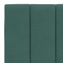Estructura de cama con luces terciopelo verde oscuro 120x200 cm