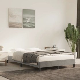 Hellgrauer Samtbettrahmen 120x200 cm von vidaXL, Betten und Lattenroste - Ref: Foro24-346964, Preis: 99,58 €, Rabatt: %