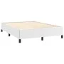 White synthetic leather bed frame 140x190 cm by vidaXL, Beds and slatted bases - Ref: Foro24-347246, Price: 123,02 €, Discoun...