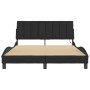 Estructura de cama con luces LED terciopelo negro 140x190 cm
