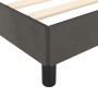 Estructura de cama de terciopelo gris oscuro 100x200 cm