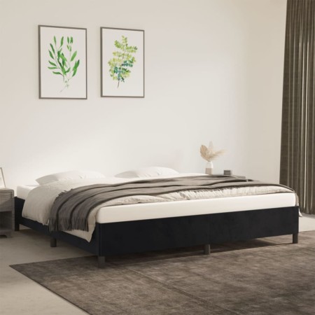 Estructura de cama de terciopelo gris claro 200x200 cm de vidaXL, Camas y somieres - Ref: Foro24-347344, Precio: 137,14 €, De...
