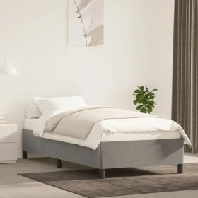 Light gray velvet bed frame 80x200 cm by vidaXL, Beds and slatted bases - Ref: Foro24-347288, Price: 97,57 €, Discount: %