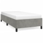 Estructura de cama de terciopelo gris claro 80x200 cm de vidaXL, Camas y somieres - Ref: Foro24-347288, Precio: 100,27 €, Des...