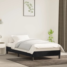 Estructura de cama de terciopelo negra 90x200 cm de vidaXL, Camas y somieres - Ref: Foro24-346954, Precio: 76,13 €, Descuento: %