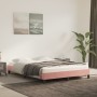 Estructura de cama de terciopelo rosa 140x190 cm de vidaXL, Camas y somieres - Ref: Foro24-346975, Precio: 106,20 €, Descuent...