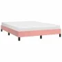 Estructura de cama de terciopelo rosa 140x190 cm de vidaXL, Camas y somieres - Ref: Foro24-346975, Precio: 104,41 €, Descuent...