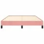 Estructura de cama de terciopelo rosa 140x190 cm de vidaXL, Camas y somieres - Ref: Foro24-346975, Precio: 104,41 €, Descuent...