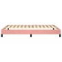Estructura de cama de terciopelo rosa 140x190 cm de vidaXL, Camas y somieres - Ref: Foro24-346975, Precio: 106,20 €, Descuent...
