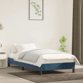 Estructura de cama de terciopelo azul 80x200 cm de vidaXL, Camas y somieres - Ref: Foro24-346944, Precio: 75,01 €, Descuento: %