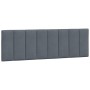 Estructura cama con luces LED terciopelo gris oscuro 160x200 cm