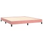 Estructura de cama de terciopelo rosa 160x200 cm de vidaXL, Camas y somieres - Ref: Foro24-346987, Precio: 104,47 €, Descuent...