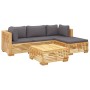 5-piece garden furniture set and solid teak wood cushions by vidaXL, Garden sets - Ref: Foro24-3100914, Price: 907,04 €, Disc...