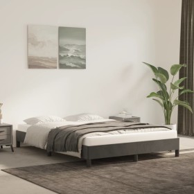 Bettgestell aus dunkelgrauem Samt, 140 x 200 cm von vidaXL, Betten und Lattenroste - Ref: Foro24-346977, Preis: 105,16 €, Rab...