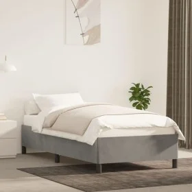 Light gray velvet bed frame 90x200 cm by vidaXL, Beds and slatted bases - Ref: Foro24-347300, Price: 78,11 €, Discount: %