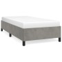 Estructura de cama de terciopelo gris claro 90x200 cm de vidaXL, Camas y somieres - Ref: Foro24-347300, Precio: 92,20 €