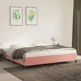 Pink velvet bed frame 200x200 cm by vidaXL, Beds and slatted bases - Ref: Foro24-347347, Price: 121,99 €, Discount: %