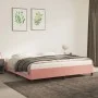 Estructura de cama de terciopelo rosa 200x200 cm de vidaXL, Camas y somieres - Ref: Foro24-347347, Precio: 121,98 €, Descuent...