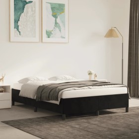 Bettgestell aus schwarzem Samt, 140 x 200 cm von vidaXL, Betten und Lattenroste - Ref: Foro24-347326, Preis: 117,29 €, Rabatt: %