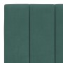 Estructura cama con luces LED terciopelo verde oscuro 180x200cm