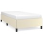 Cremefarbener Bettrahmen aus Kunstleder, 90 x 190 cm von vidaXL, Betten und Lattenroste - Ref: Foro24-347223, Preis: 101,26 €...