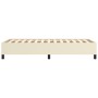 Cremefarbener Bettrahmen aus Kunstleder, 90 x 190 cm von vidaXL, Betten und Lattenroste - Ref: Foro24-347223, Preis: 101,26 €...