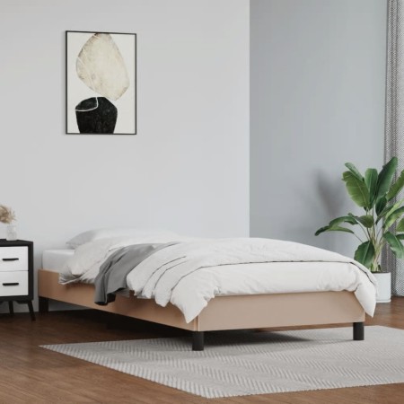Bettgestell aus Cappuccino-Kunstleder, 90 x 200 cm von vidaXL, Betten und Lattenroste - Ref: Foro24-346885, Preis: 79,93 €, R...