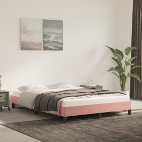 Bettgestell aus rosafarbenem Samt, 140 x 200 cm von vidaXL, Betten und Lattenroste - Ref: Foro24-346981, Preis: 101,25 €, Rab...