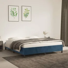 Blue velvet bed frame 180x200 cm by vidaXL, Beds and slatted bases - Ref: Foro24-347340, Price: 139,82 €, Discount: %