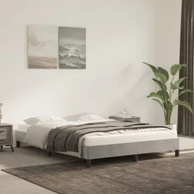 Light gray velvet bed frame 140x190 cm by vidaXL, Beds and slatted bases - Ref: Foro24-346970, Price: 98,06 €, Discount: %