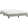Light gray velvet bed frame 140x190 cm by vidaXL, Beds and slatted bases - Ref: Foro24-346970, Price: 108,16 €, Discount: %