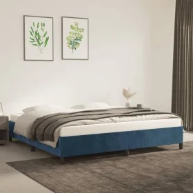 Blauer Samtbettrahmen 200x200 cm von vidaXL, Betten und Lattenroste - Ref: Foro24-347346, Preis: 147,58 €, Rabatt: %