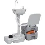 Gray Camping Portable Toilet and Pedestal Sink Set by vidaXL, Camping and hiking - Ref: Foro24-30140, Price: 363,80 €, Discou...