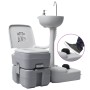 Gray Camping Portable Toilet and Pedestal Sink Set by vidaXL, Camping and hiking - Ref: Foro24-30140, Price: 360,20 €, Discou...