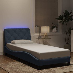 Estructura cama con luces LED terciopelo gris oscuro 80x200 cm Estructura cama con luces LED terciopelo gris oscuro 80x200 cm