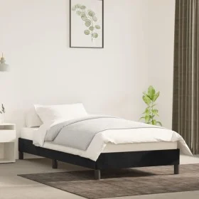 Light gray velvet bed frame 100x200 cm by vidaXL, Beds and slatted bases - Ref: Foro24-346960, Price: 70,75 €, Discount: %